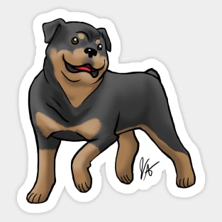 Dog - Rottweiler - Black and Tan Sticker